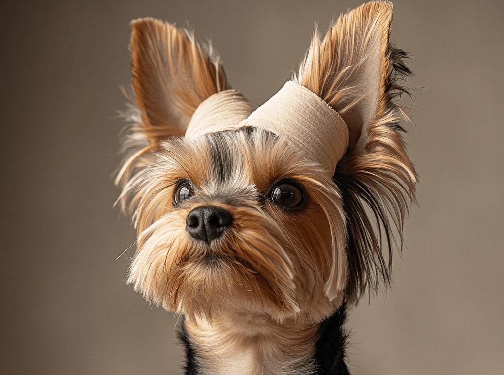 Как поставить уши щенку йорка?